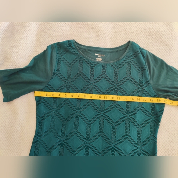 Van Heusen Top with Lace Overlay - Picture 3 of 5